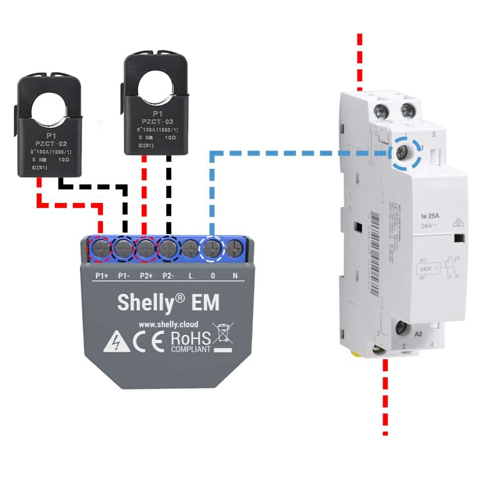 installazione shelly em controllare consumi elettrici