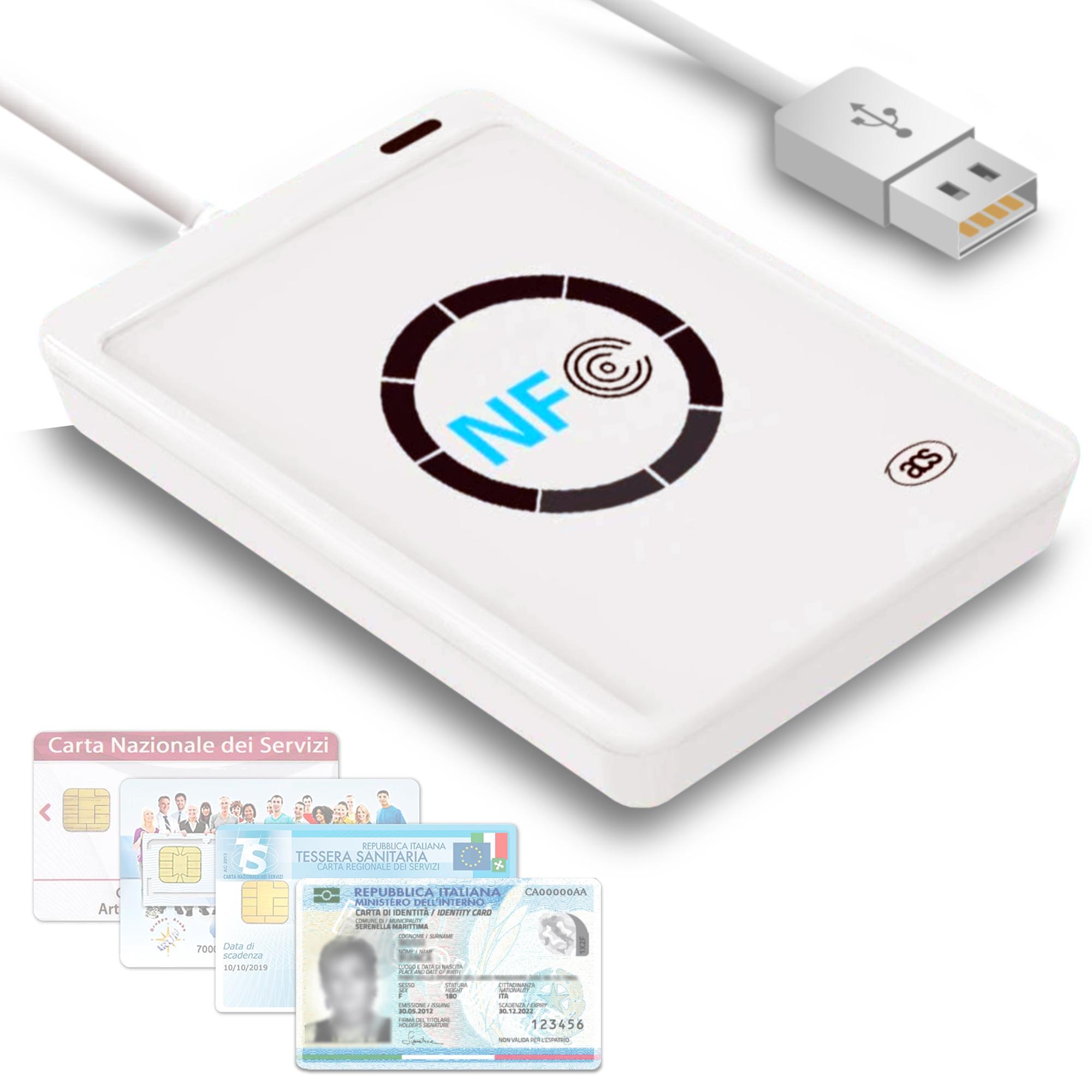 Lettore di smart card USB 2.0 TESSERA SANITARIA FIRMA DIGITALE