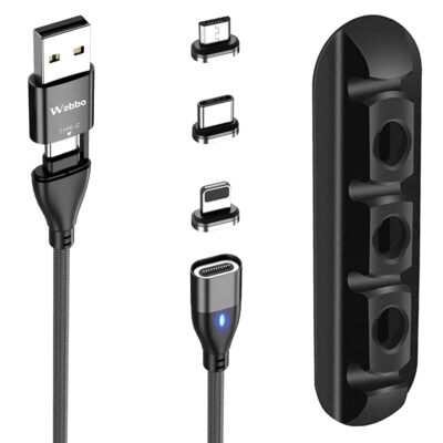 Cavo Usb 6in1 Magnetico TypeC Ricarica Rapida 5A 60W  Lightning Micro Usb I-products - immagine 9