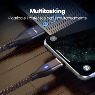 Cavo Usb 6in1 Magnetico TypeC Ricarica Rapida 5A 60W  Lightning Micro Usb I-products - immagine 5