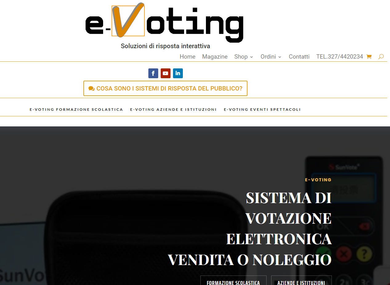 e-voting sistema voto elettronico telecomandi