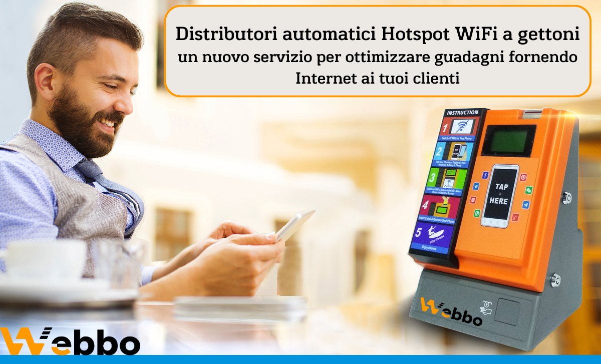 Distributore automatico WiFi gettoni