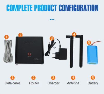 Cpe Router Modem WiFi Voip 4g CAT4 OLAX AX9 Pro 300Mbps batteria 4000mAh antenna SMA - immagine 4